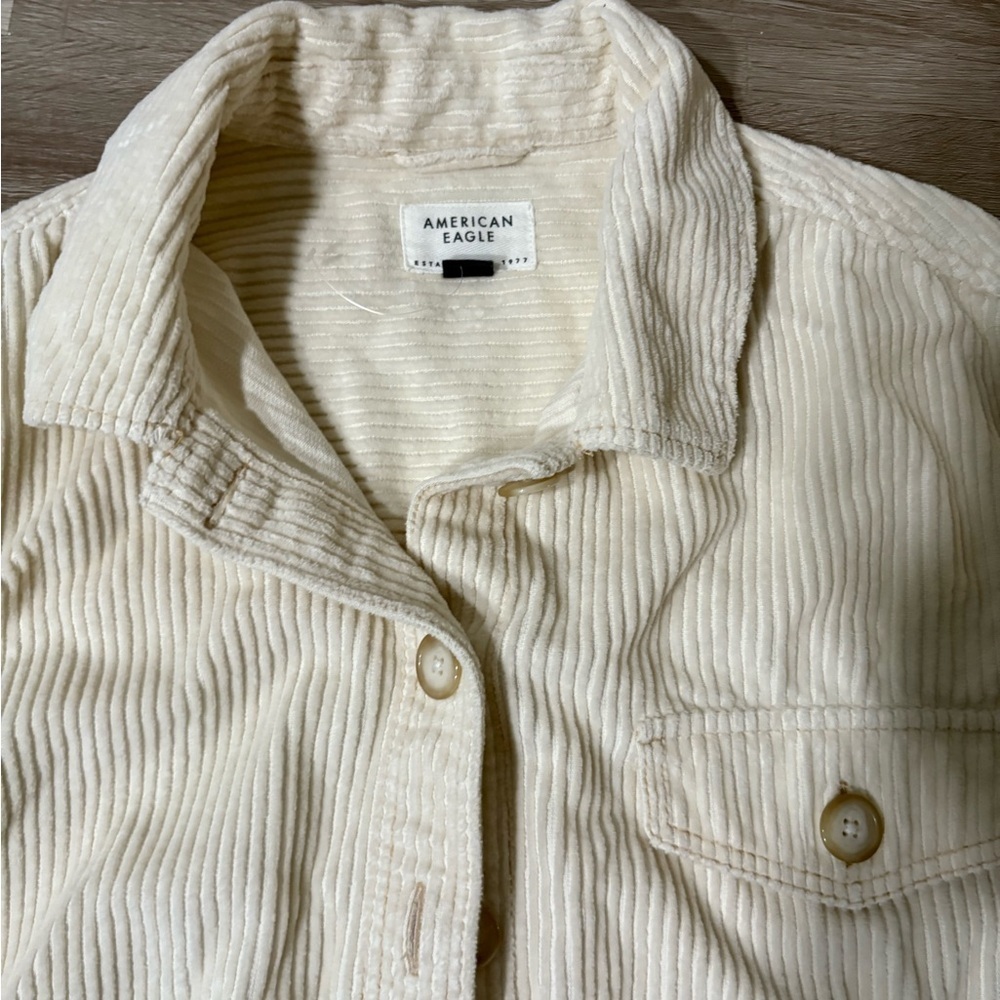 American Eagle Outfitters Cream Utility Jacket - Picture 4 of 9